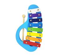 Luwecf 8 Note Xylophone Kids Wood Xylophone Rainbow Wood Glockenspiel Musical Instrument for Adults, Blue