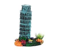Luwecf Aquarium Landscape Ornament, Leaning Tower of Model Collectible Toy Fish Tank Adornment Resin for DIY Crafts Home Ornament
