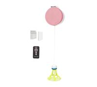 Luwecf Badminton with Flexible Mechanism. Offers Effective Single-player Self-training Thanks to The Elastic Cord. Height Adjustment, Pink