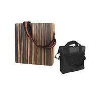 Luwecf Cajon Drum for on The Go, Wooden Percussion Instrument, Hand Drum with Strap, with bag