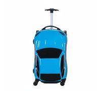 Luwecf Children Luggage Suitcase Kids Trolley Case Smooth Wheels PC Construction Sit-on Function Spacious Interior Suitable for School Trips Travel, Blue