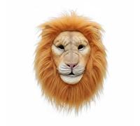 Luwecf Costume Headgear Theatrical Latex Mane Costume Accessory Hand Painted Details Suitable for Halloween Cosplay Masquerade Holiday Celebrations, Orange, New Closed Mouth Lion