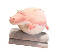 Luwecf Crocodile Pillow with Blanket Funny for Boys Girls Home