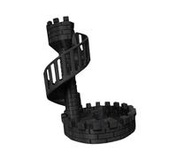 Luwecf Dice Tower Tabletop Games Ornaments Board Game Accessory Dice Rolling Tower Tower Castle Retro for Dungeons and Dragon RPG, Black