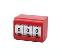 Luwecf Digital Counter Desktop Tally Counter Number Manual Resettable Wheels No Power Needed Suitable for classrooms study games work tasks, Red, 3-Digit