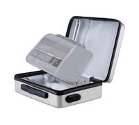 Luwecf Document Case Fireproof Document Box Waterproof Organizer Bag Impact Resistant File Organizer Lockable Storage Container Portable for Certificates Con, Silver