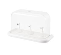 Luwecf Doll Display Case, Dustproof Wall Display Case for Dolls, Action Figures, Miniature Figures, PET PS Material, for Children's Room, Study, Living R, White