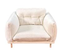 Luwecf Dollhouse Armchair As A Miniature Couch And Dollhouse Furniture. A Detailed Decorative Object As Living Room Furniture in Scale for The Dollhouse, White