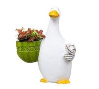 Luwecf Duck Planter, Resin Animal Garden Decor, style to 2