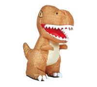 Luwecf Electric Dinosaur Toy, Remote Controlled, Inflatable Musical Toy, Automatic Inflation Function, 360 Degree Movement, Made of PP Material, for Children, Brown