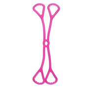 Luwecf Figure 8 Resistance Band, TPE Elastic Exercise Bands for Full-Body Workout, and Physical Therapy, Rose Red