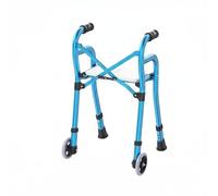 Luwecf Foldable Walking Aid Rolling Support with Seat Aluminum Alloy Frame Lightweight Wheeled Quick Open and Close Folding Suitable for Elderly Users Rehabilitation, Basic