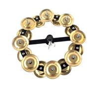 Luwecf Hi-Hat Tambourine Rhythm Percussion Drum Cymbal Instrument Made of Zinc Alloy Material with Easy Assembly for Music Lessons, Ensembles, And Mor, Double row