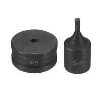 Luwecf Hole Punch Die Set Knockout Punch Tool Round Die Replacement 40Cr Steel Build Smooth Cutting Easy Install Punch Machines Suitable for, 0.5cm