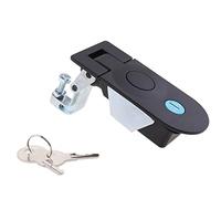 Luwecf Lock Compression Latch Flush Mount Trailer Lock Spare Parts with Push Button Steel Core And Zinc Alloy As Well As Two Sc, Black