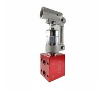 Luwecf Manual Hydraulic Pump Hand Pressure Pump Hydraulic Pressure Pump Hydraulic Backup Pump Compact Design for Emergency Use Maintenance Work Workshop Operations, Manual Pump with Plate Valve Block