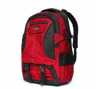 Luwecf Men Travel Pack with Main Compartment Sternum Strap Waist Strap Compression Straps Built from Oxford Cloth and Polyester Suitable for Long Everyday Use, Red, Red