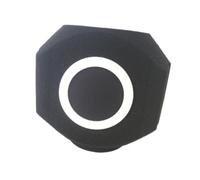 Luwecf Mic Soundproof Sponge Condenser Mic Lightweight Convenient Soundproof Cover for Live Use, Black