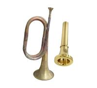 Luwecf Mini Brass Instrument Cavalry Trumpet Scouting Trumpet Marching Bugle for School Band