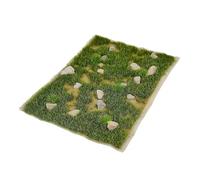 Luwecf Miniature Grass Tufts Model Architecture Landscape Model Railway Diorama Nylon Material Realistic Effect for Model Making Miniature Scenes Railway, Summer Green