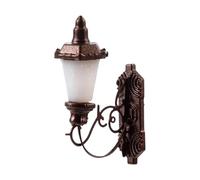 Luwecf Miniature Wall Light Model, Miniature Wall Lamp, Garden Lamp, Architectural Model, Stainless Steel And PP for Dollhouse, Railway, Model Landscape, Bronze warm light