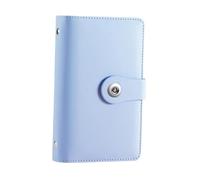 Luwecf Money Saving Book Holder Budget Binder Envelope Challenge Binder Organizer Large Capacity PU Material Suitable for Adults Planning Birthday Home, Light Blue