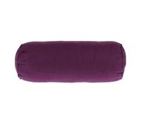 Luwecf Neck Roll Pillow Round Cervical Support Pillow Linen Pearl Cotton Neck Bolster Sleeping Pillow for Spine Alignment Suitable for Office Home Travel, Violet, 15x40cm