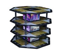 Luwecf Parking Lot Display Case 1/64 Diecast Car Model Garage Showcase with Four Shelves And Made of PVC for Car Enthusiasts, Office Friends, Decor, Style B