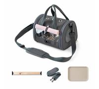 Luwecf Portable Bird Carrier Bag, Carrier with Shoulder Strap, Anti Design for Small Birds, Ideal for Winter Travel, Gray