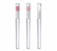 Luwecf Portable Lip Brush, Retractable Lip for Lipstick, lip scrub brush, White + Pink + Rose Red, Multicolor
