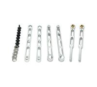 Luwecf RC Car Axles Pull Rods Set Metal Spare Parts Front And Rear Axle Accessories Long Lifespan for Model Car Fans Hobbyists Workshop, Silver