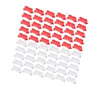 Luwecf RC Track Modular RC Track Set Fixed Barriers Race Track Expandable System Made of High-Strength PP for 1/14 to 1/28 RC Cars Training F, 60 Pieces