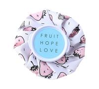 Luwecf Reusable Ice Bag Cold Pack, Versatile for Head, Knee, and Face with Waterproof Rubber Seal for Outdoor, Office, and Home Use, White Strawberry