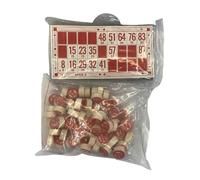 Luwecf Russian Lotto Game Traditional Wooden Bingo Game for Travel Parties Holiday