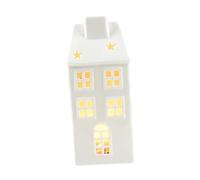 Luwecf Rustic Winter Wonderland Ceramic House Ornament, Multi, 9cmx7cmx20cm