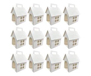 Luwecf Set of 12 Gift Boxes with Handle, Niche Pattern, for Gifts And Father's Day in Summer, Style A