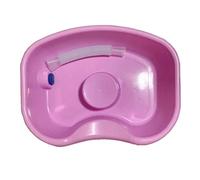 Luwecf Shampoo Basin Washing Tray Portable Hair Washing Bowl Built in Pillow Neck Rest Draining Hose for Elderly Kids Suitable for Barber, Pink 60cm Hose
