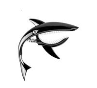 Luwecf Shark Shaped Guitar Capo Zinc Alloy Tone Clip Professional Portable Electric Guitars Capo for Folk Guitar Classical Guitar, black