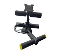 Luwecf Sit-up Bar Floor Mount Fitness Assistant with Adjustable Height And Suction Cup Rope, Made of Steel Tubing, Foam Latex, for Strength Training at Home, Black