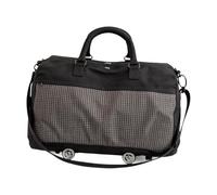 Luwecf Travel Tote Bag with Detachable Trolley Rolling Duffel Suitcase Lightweight Laptop Briefcase Nylon Foldable Wheeled Bag Suitable for Women Business Tr, Black