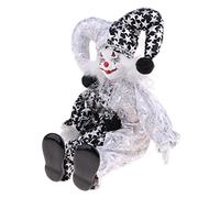 Luwecf Whimsical Jester Doll - Colorful Attire Clown Figurine for Festive Home Decor