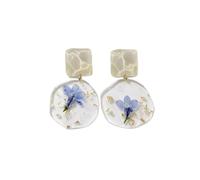 Luwecf Women's Pressed Dried Flower Resin Drop Earrings, Unique Floral Jewelry, for Gifts