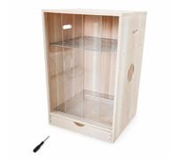 Luwecf Wooden Bird Cage for Nesting with Panoramic View and Removable Door, for bird sanctuary - for bird keeping, 50 * 30 * 30 cm