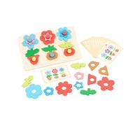 Luwecf Wooden Flower Pot Sorting And Matching Toy for 2- to 3-year-olds