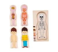 Luwecf Wooden Human Body Puzzle Toys, Jigsaw Puzzles for 3 4 5 6 7 8 Years Old, Boy