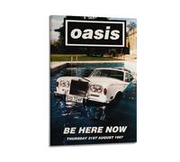 luwFSHs Oasis Be Here Now Poster Poster Decorative Painting Canvas Wall Posters And Art Picture Print Modern Family Bedroom Decor Posters 08x12inch(20x30cm)