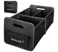 luwiscook Car Boot Organiser, 68L Collapsible Storage Organiser, Car Boot Tidy with a Large Pocket & 2 Small Compartments, 5 Side Pockets & Strong Handle, Fit for All Vehicles