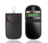 luwiscook Faraday Pouch for Car Keys, 2 Pack 2 Layers Faraday Bag 5.71x3.74 in- Car Key Signal Blocking Bag RFID Blocker Pouch for Automobile Security, Anti-Theft Remote Entry Keyless Fobs Protection