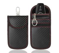 luwiscook Faraday Pouch for Car Keys, 2Pcs 2Layers Faraday Bag - Car Key Signal Blocking Bag RFID Blocker Pouch for Car Security, Anti-Theft Remote Entry Keyless Fobs Protection