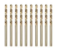 luwiscook HSS 5% Cobalt Jobber Drill Bit, 10pcs 3mm M35 HSS Cobalt Jobber Twist Drill Bit Set with Plastic Case for Drilling Stainless Steel, Hard Metals, Cast Lron, Aluminium and Copper